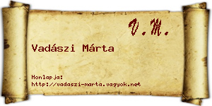 Vadászi Márta névjegykártya